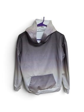 Pastel Ombre Lavender White Kid's Hoodie